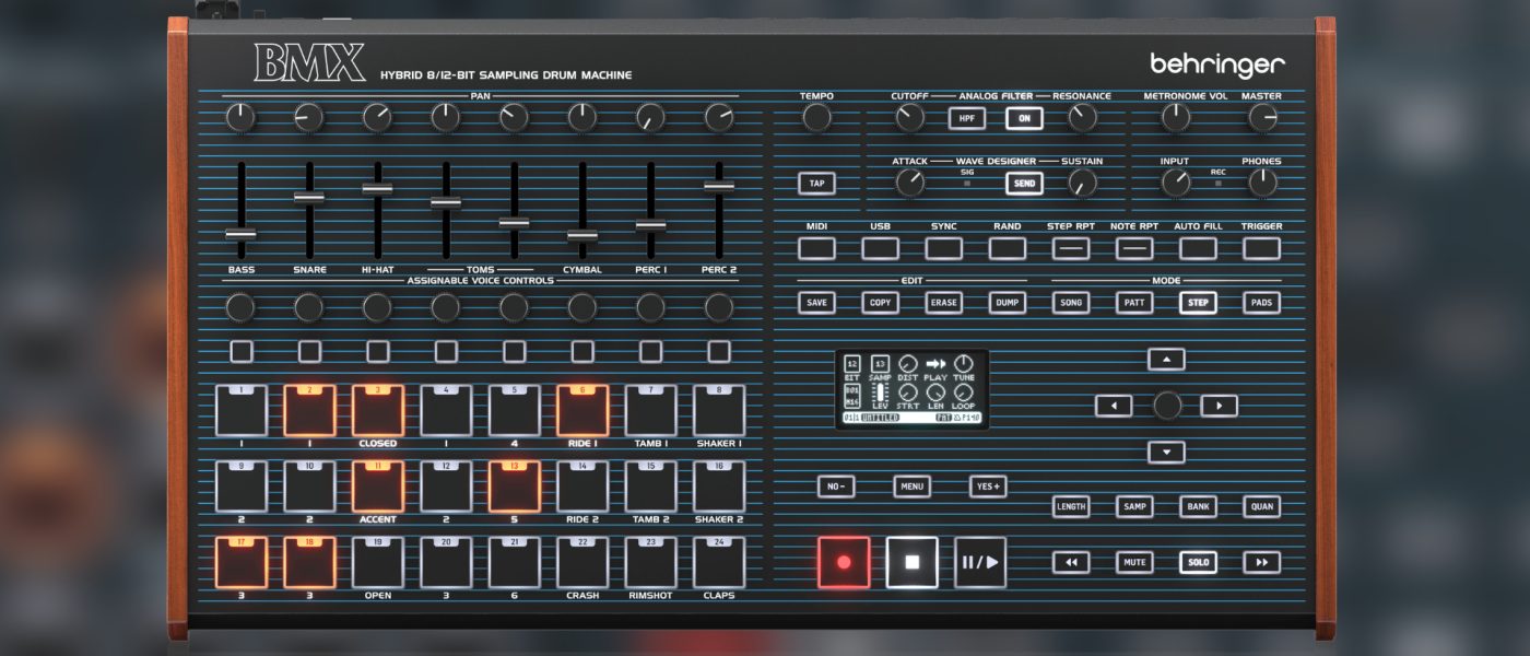Behringer BMX Hybrid Sampling Drum Machine Now Available in Europe