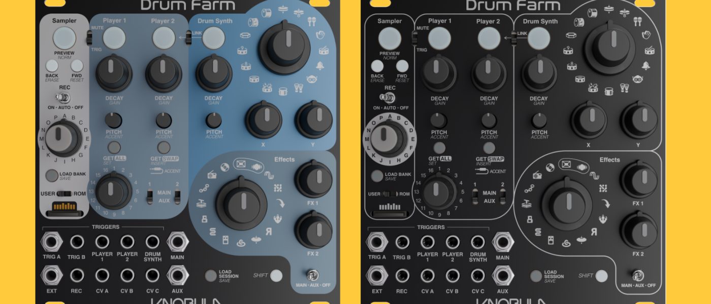 Knobula Drum Farm Merges Synthesis and Sampling in Eurorack