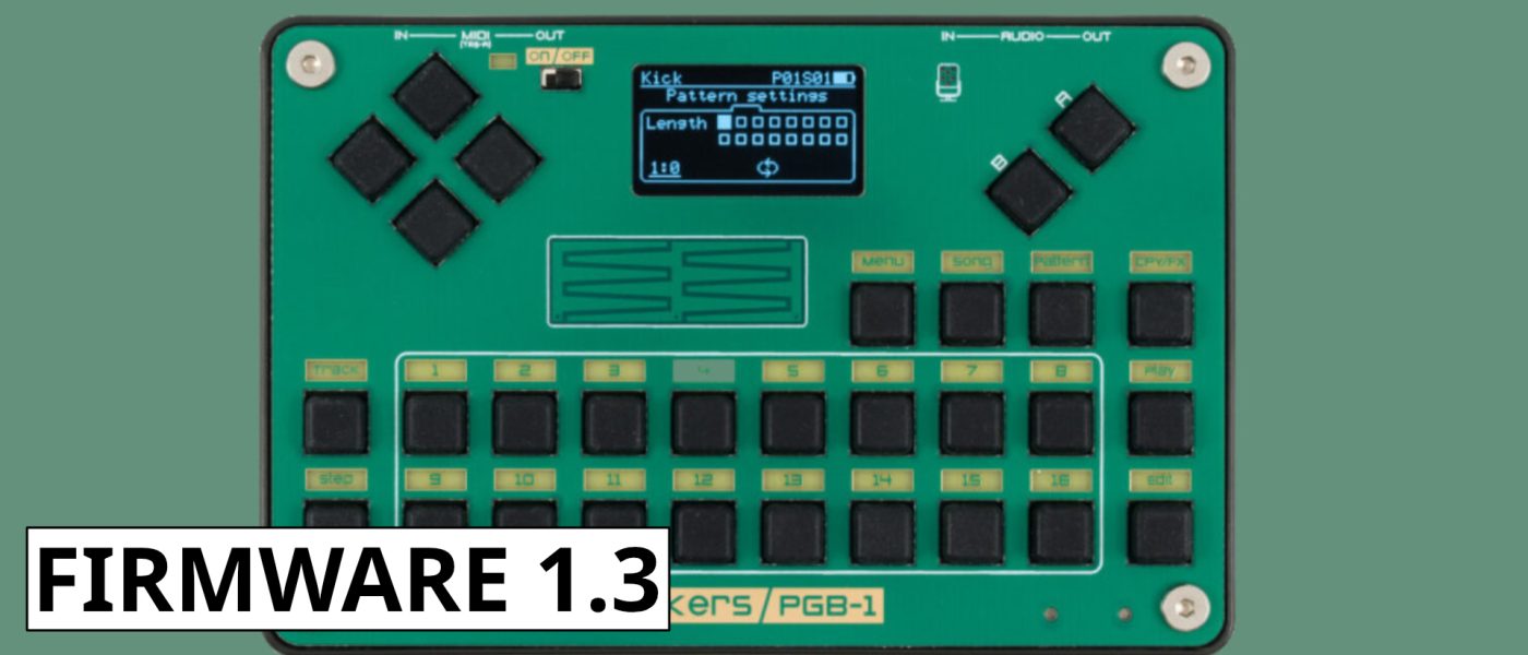 PGB-1 Firmware 1.3 Adds Hi-Hat Engines and LFO Overhaul
