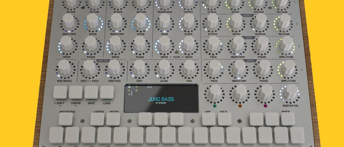 Apæron AFOUR: 44-Knob Desktop Polysynth Debuts at Superbooth