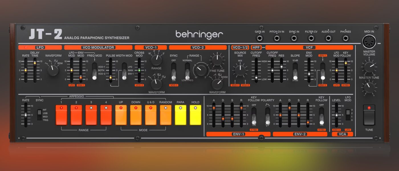 Behringer JT-2: Jupiter-8-Style Paraphonic Analog Synth Now in EU