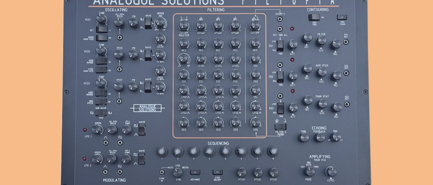 Analogue Solutions Filtopia: Analog Mono Synth with Filterbank